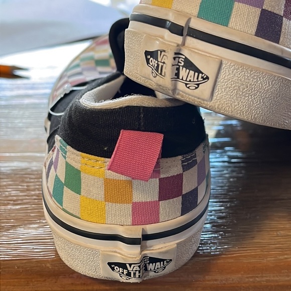Vans Shoes Checkered Rainbow Slip On Shoes Size 6 - Picture 4 of 7
